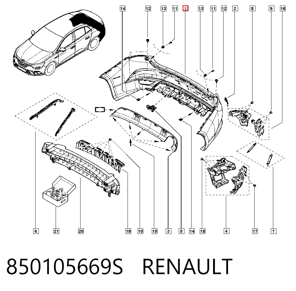 Comprar Parachoques trasero Renault Megane IV LV a bajo precio