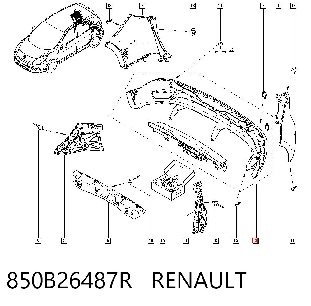 Comprar Parachoques trasero Renault Scenic III JZ0, JZ1 a bajo precio