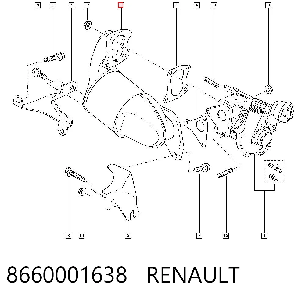 Catalizador 8660001638 RENAULT