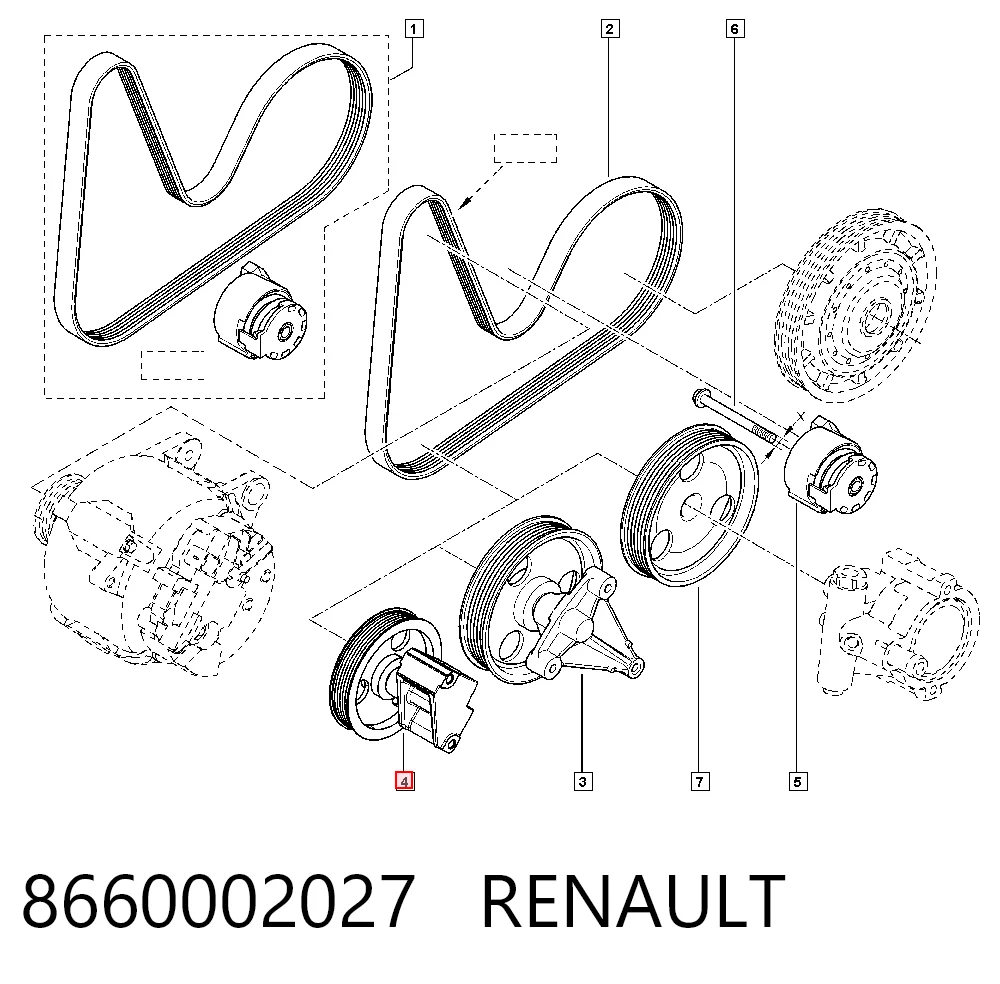 Polea inversión/guía, correa auxiliar servicios Renault Clio III desde 24,92 €