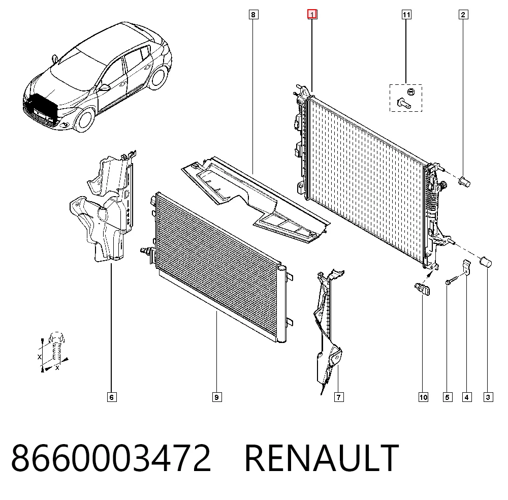 Comprar Radiador de auto Scenic III JZ0, JZ1