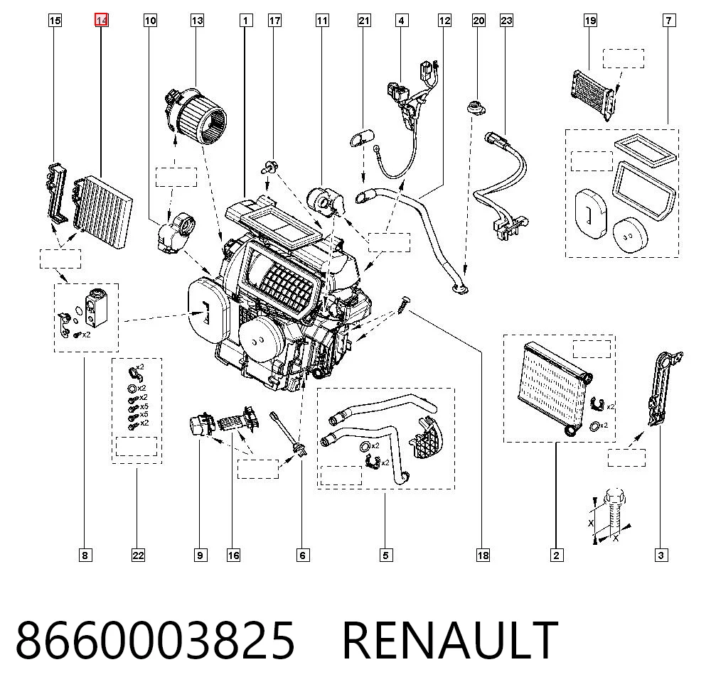 Filtro de habitáculo 8660003825 RENAULT