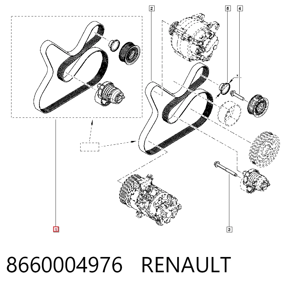 Comprar Correa de accesorios, juego Renault DUSTER II HM a bajo precio