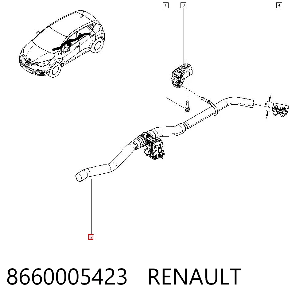 Mariposa del sistema de escape 8660005423 RENAULT