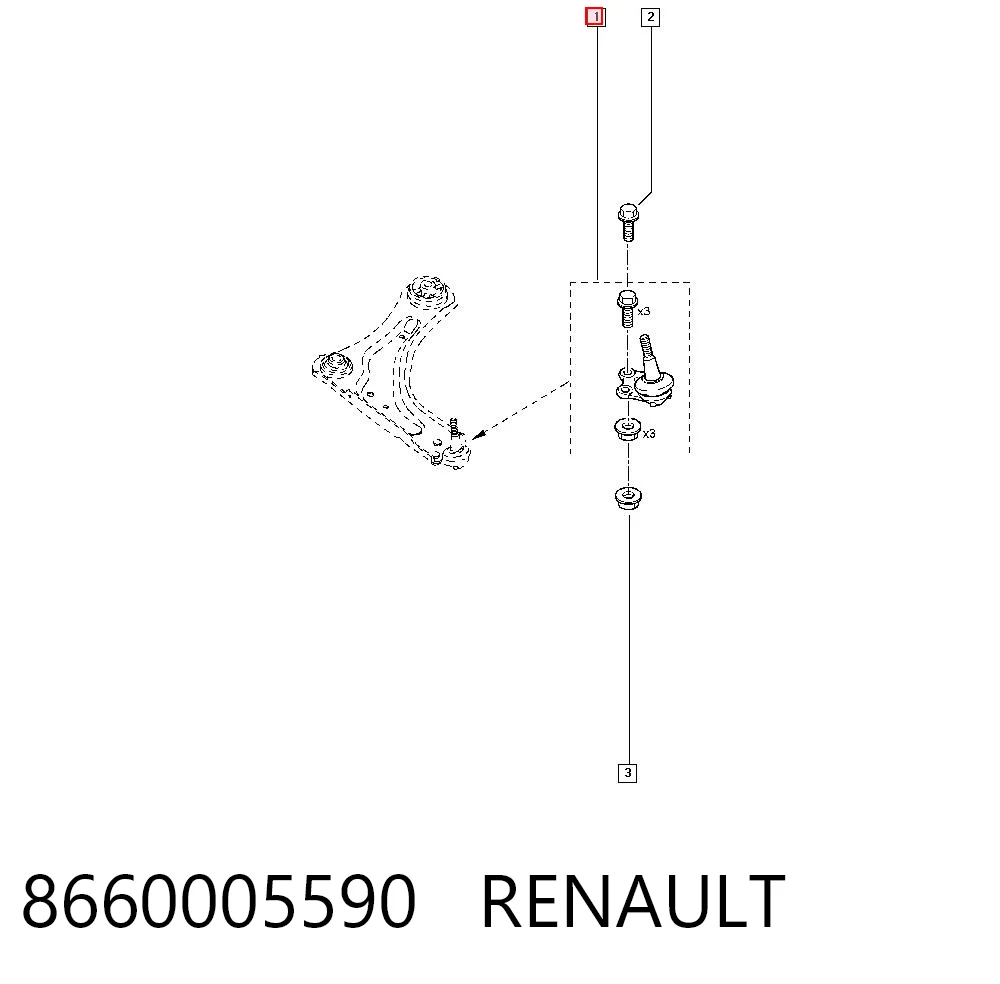 Comprar Rótula inferior de suspensión Renault Laguna III BT0, BT1 a bajo precio