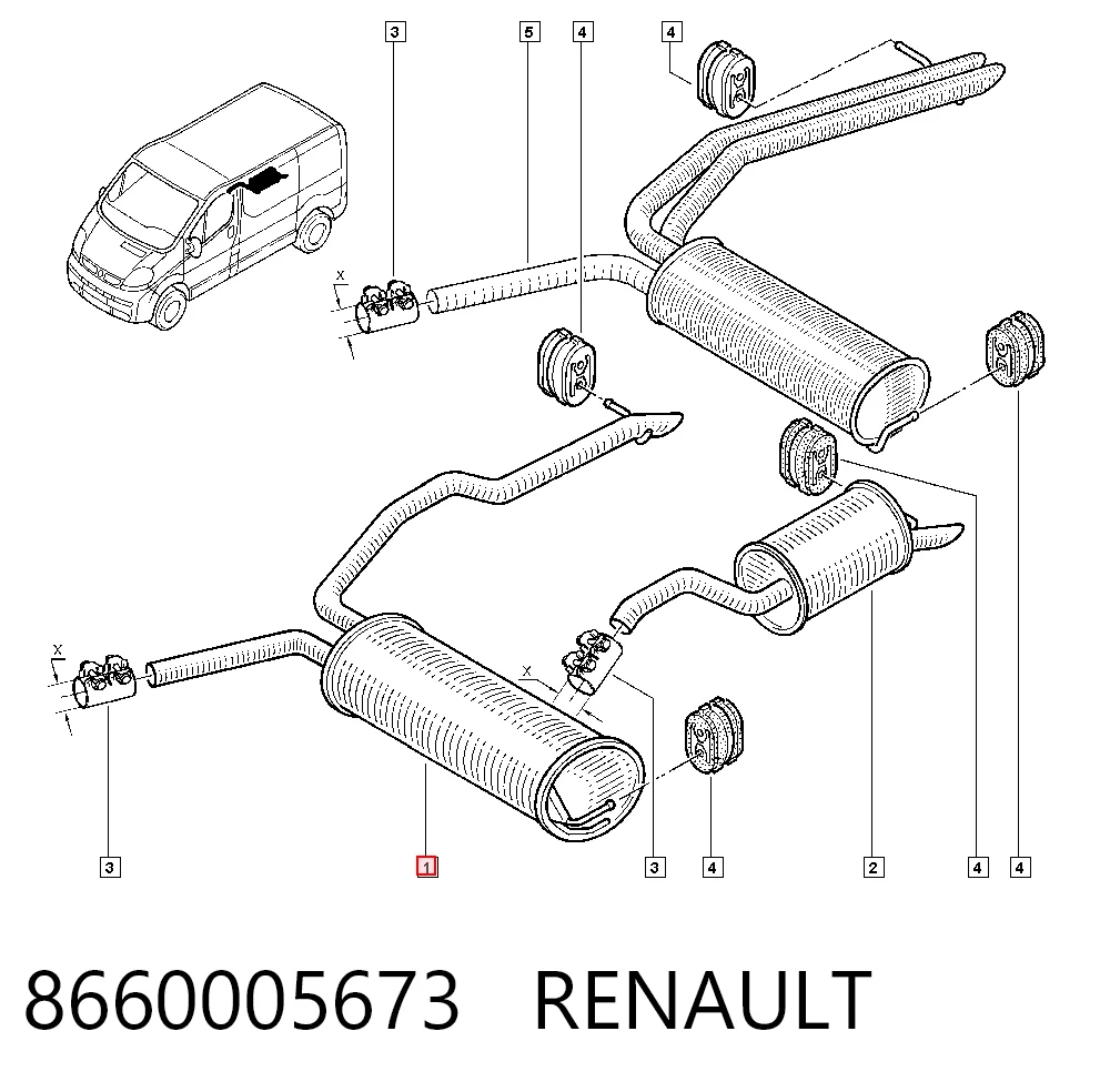 Silencioso trasero Nissan Primastar  desde 143,93 €