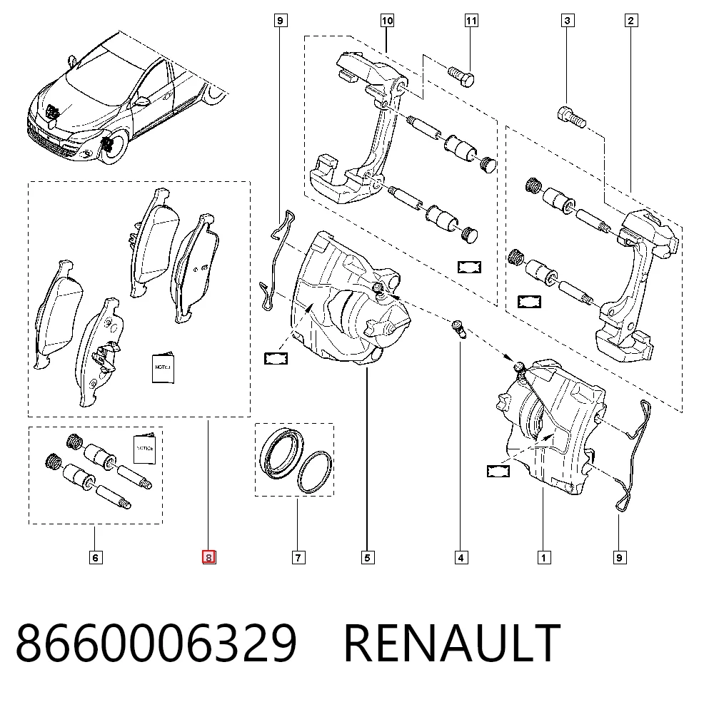 Pastillas de freno delanteras para Renault CAPTUR II (HF)