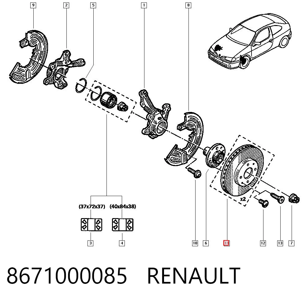 8671000085 Renault (RVI)