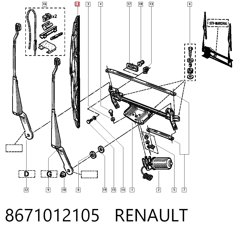 Limpiaparabrisas delantera Renault Master II desde 12,52 €