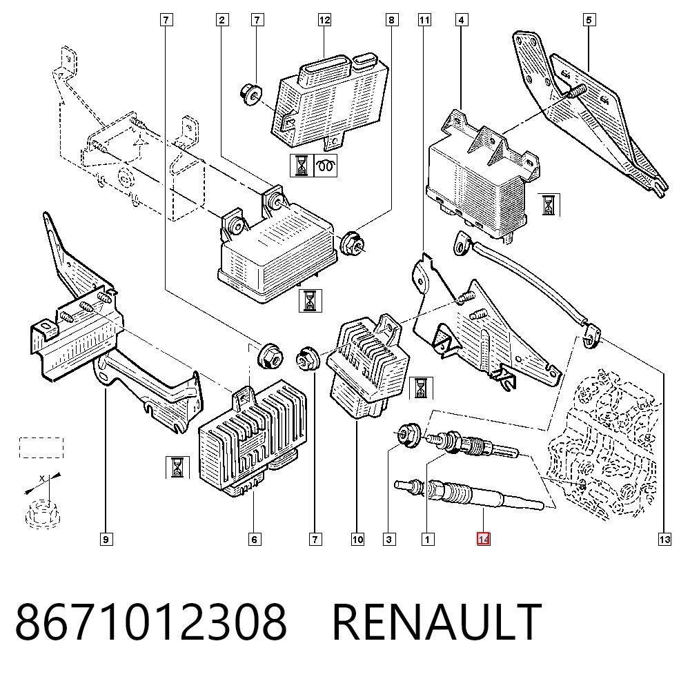 Bujías de calentamiento Renault Clio II (1998-2010)