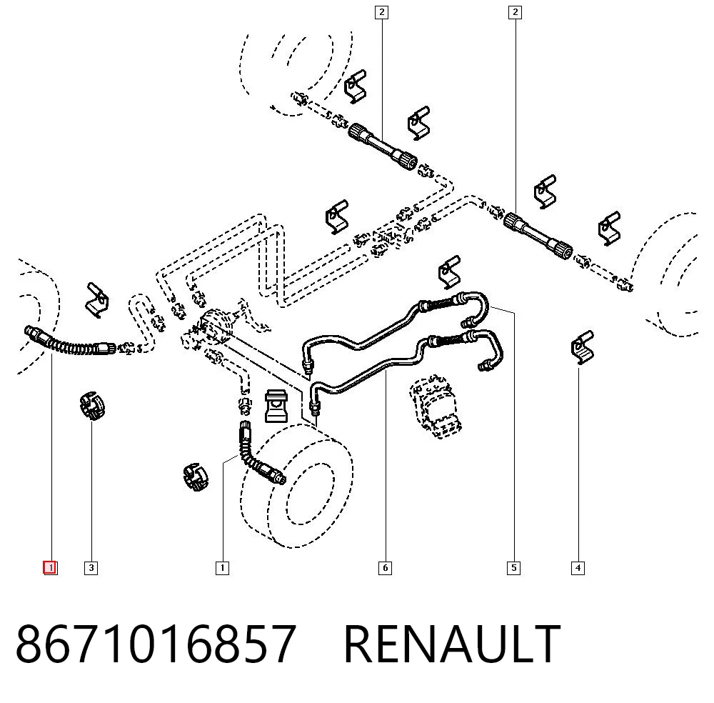 Tubo flexible de frenos delantero Renault Megane I (LA0, LA1)