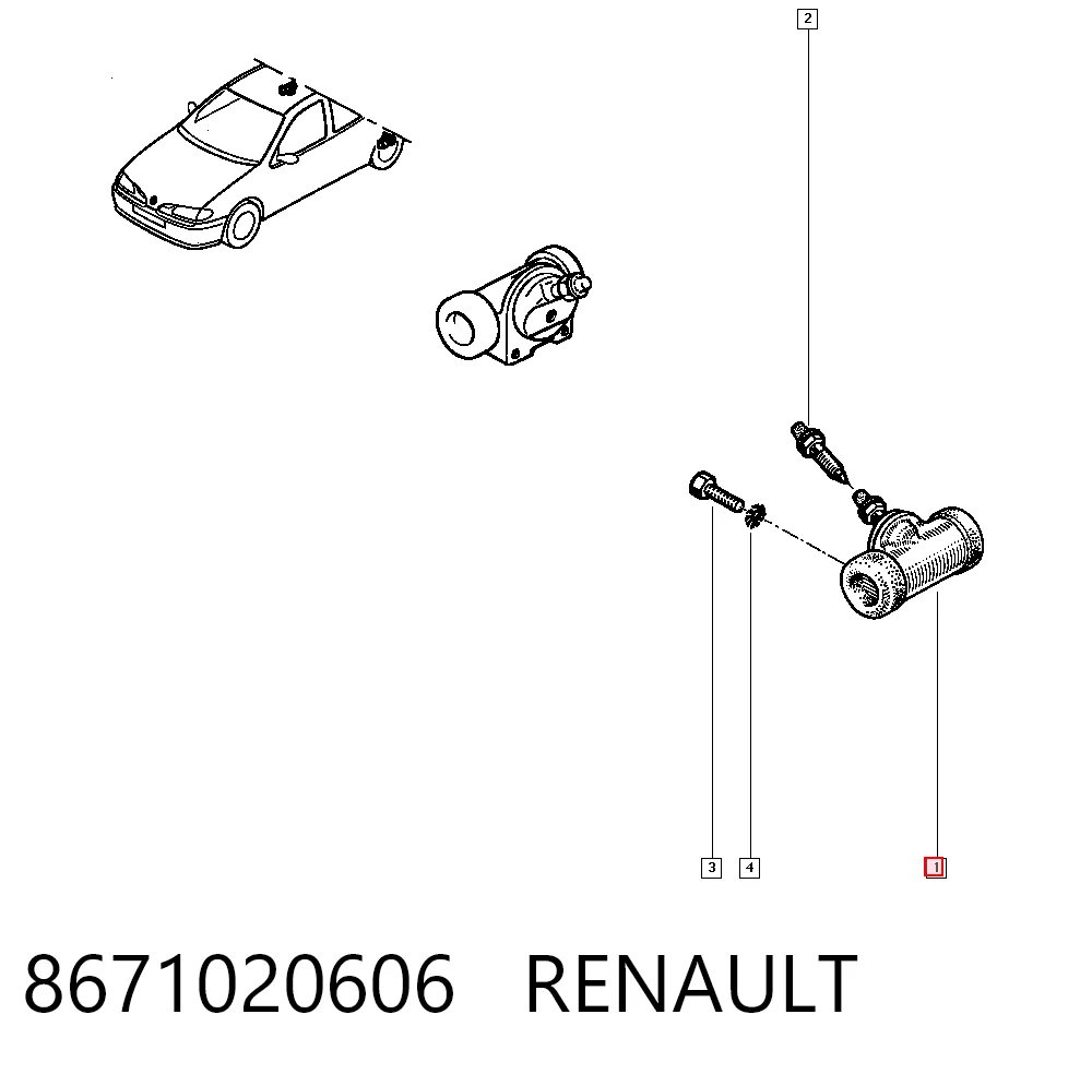 Comprar Bombín de freno de rueda trasero Megane I DA0, DA1