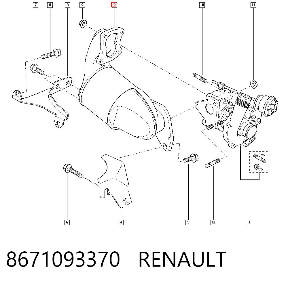 Catalizador 8671093370 RENAULT