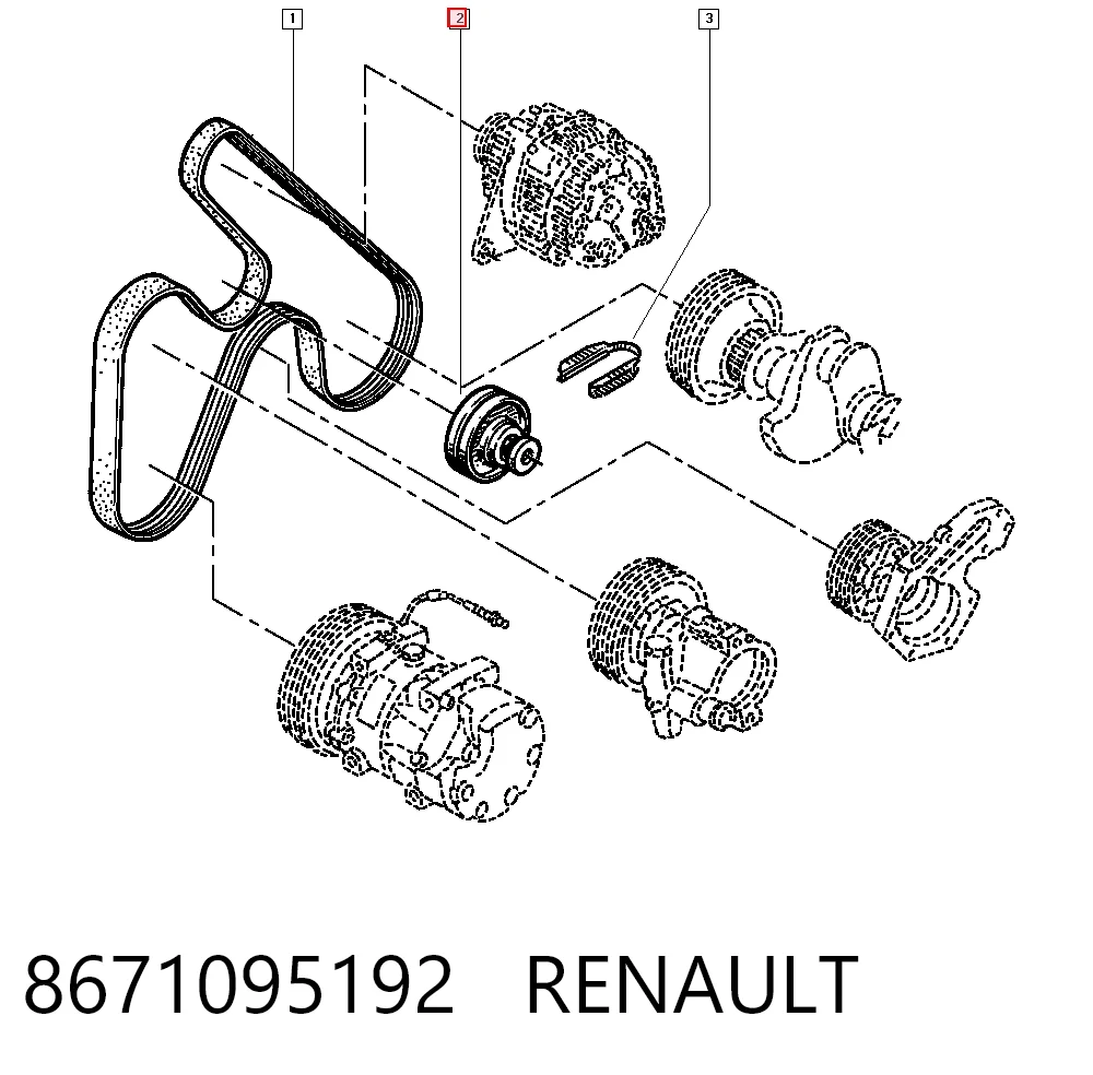 Comprar Rodillo tensor de la correa de transmisión Renault 19 II B53, C53 a bajo precio