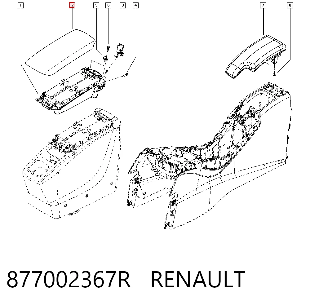 Comprar Apoyabrazos de la consola central Renault Scenic III JZ0, JZ1 a bajo precio