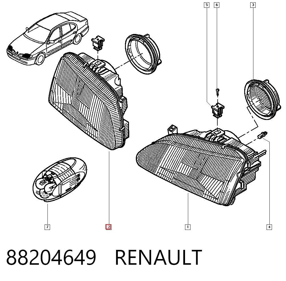 Comprar Faro derecho Renault Megane I DA0, DA1