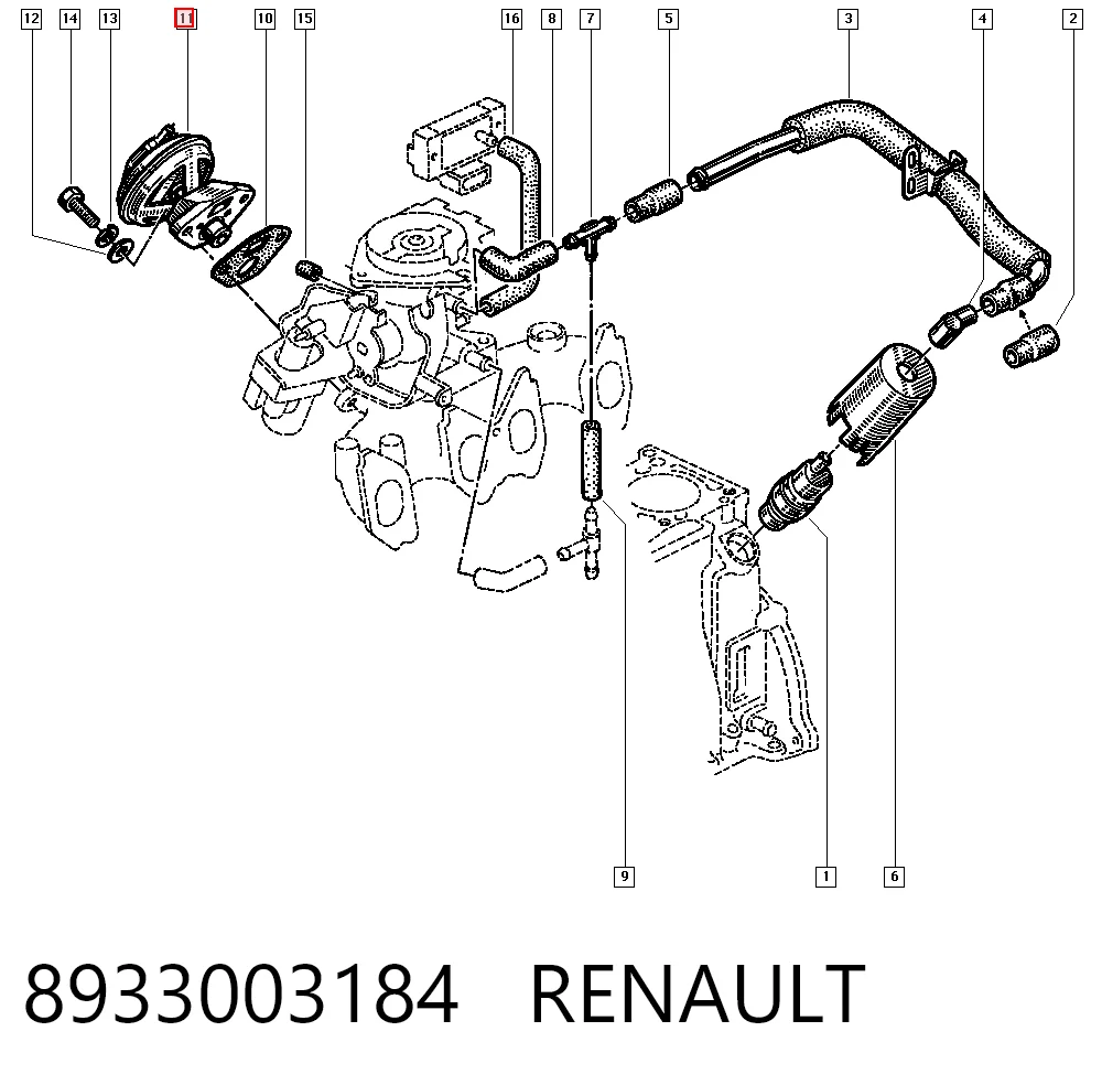 Comprar Válvula EGR de recirculación de gases Renault 19 II B53, C53 a bajo precio