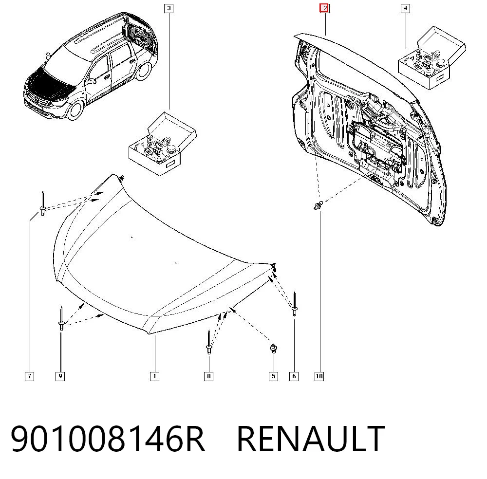 Porton trasero para Dacia Lodgy  JS