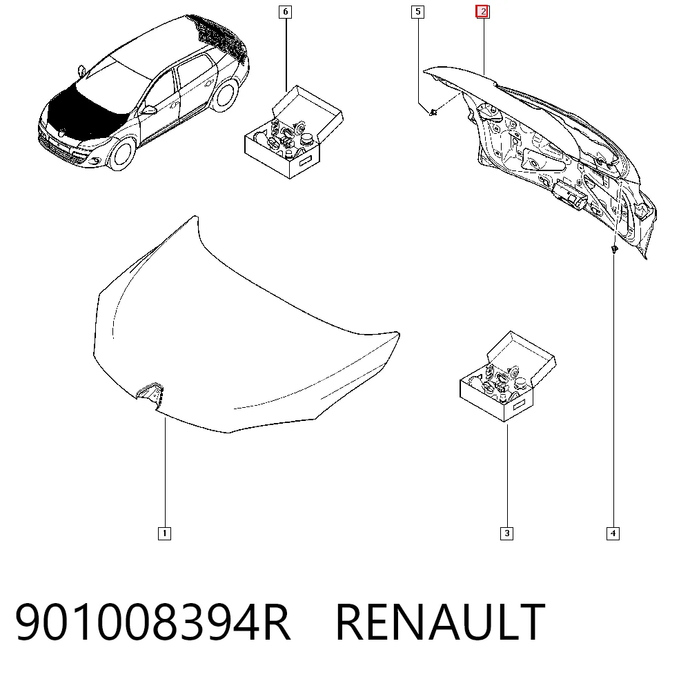 Porton trasero para Renault Megane III KZ0, KZ1