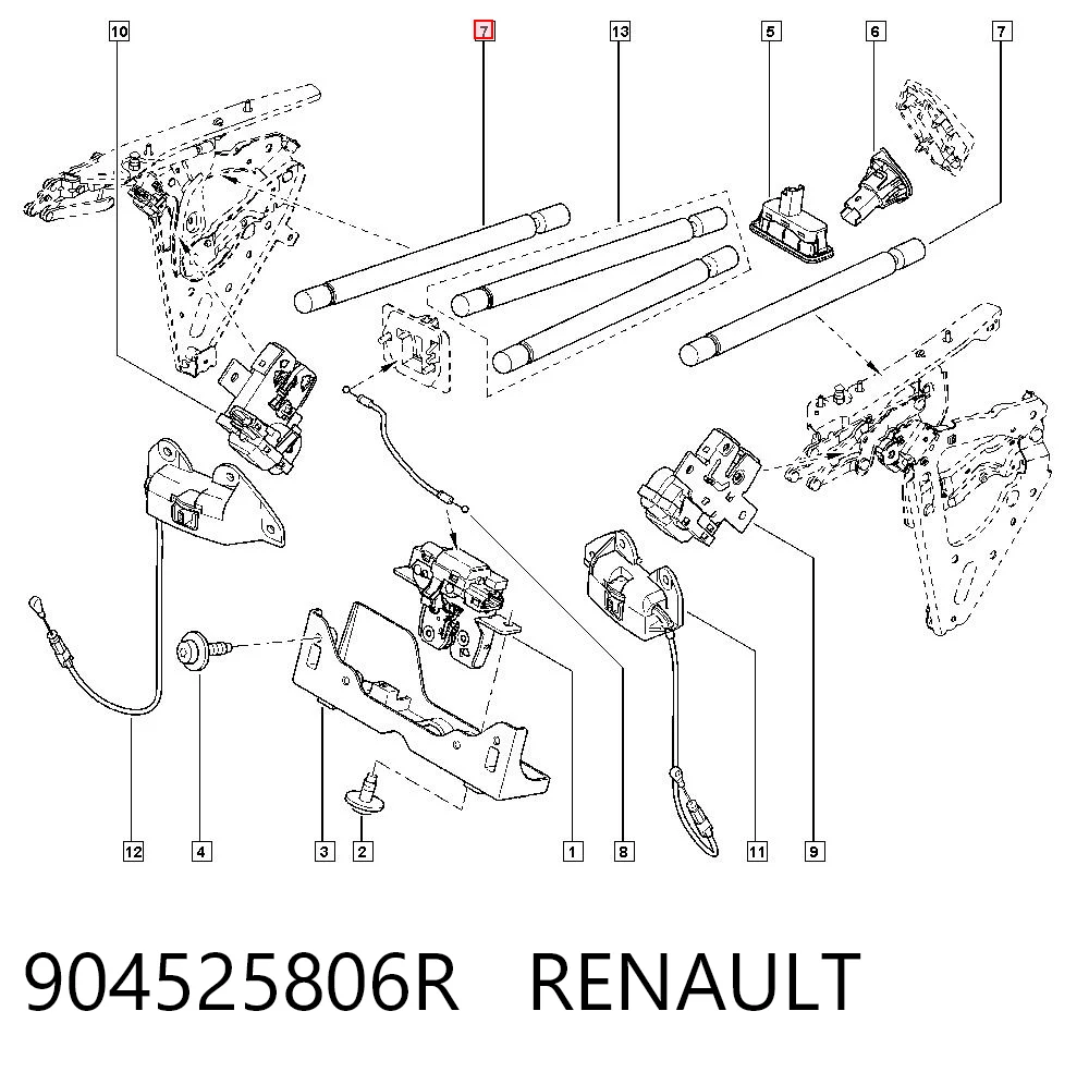 Amortiguador de porton Renault Megane III (2008-2016)