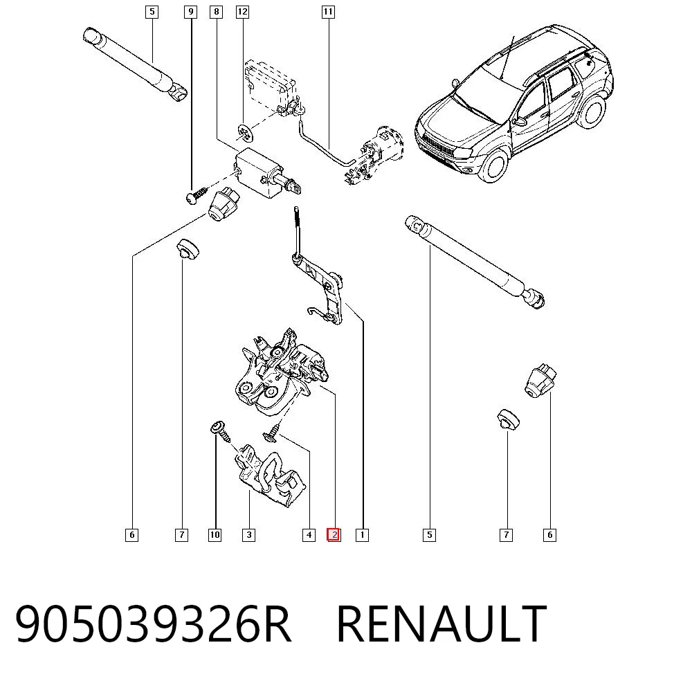 Comprar Cerradura de tapa de maletero Renault DUSTER I HS a bajo precio