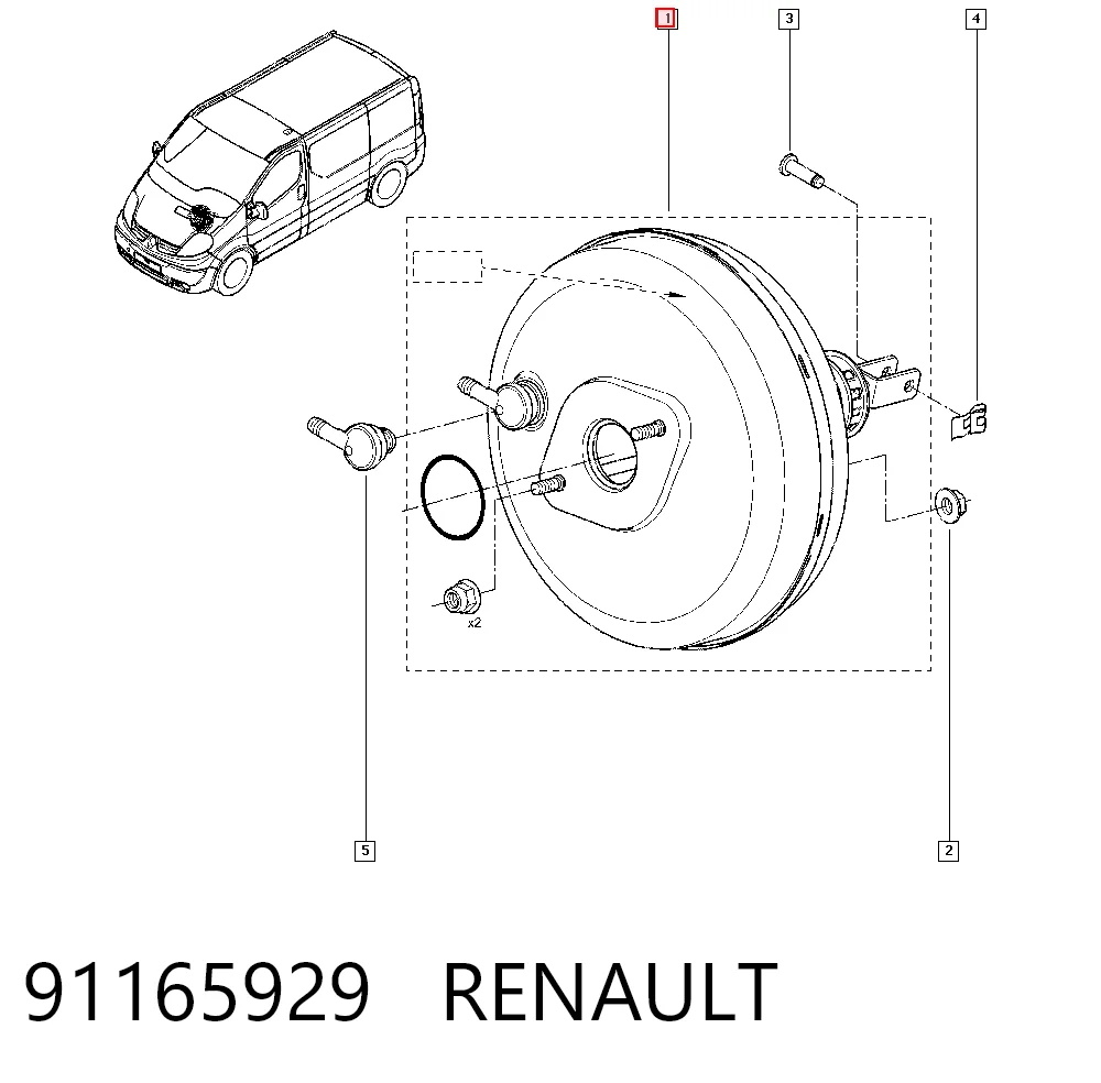 Servofreno 91165929 RENAULT