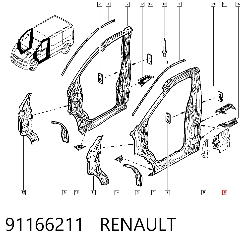 Tapa del depósito de combustible 91166211 RENAULT