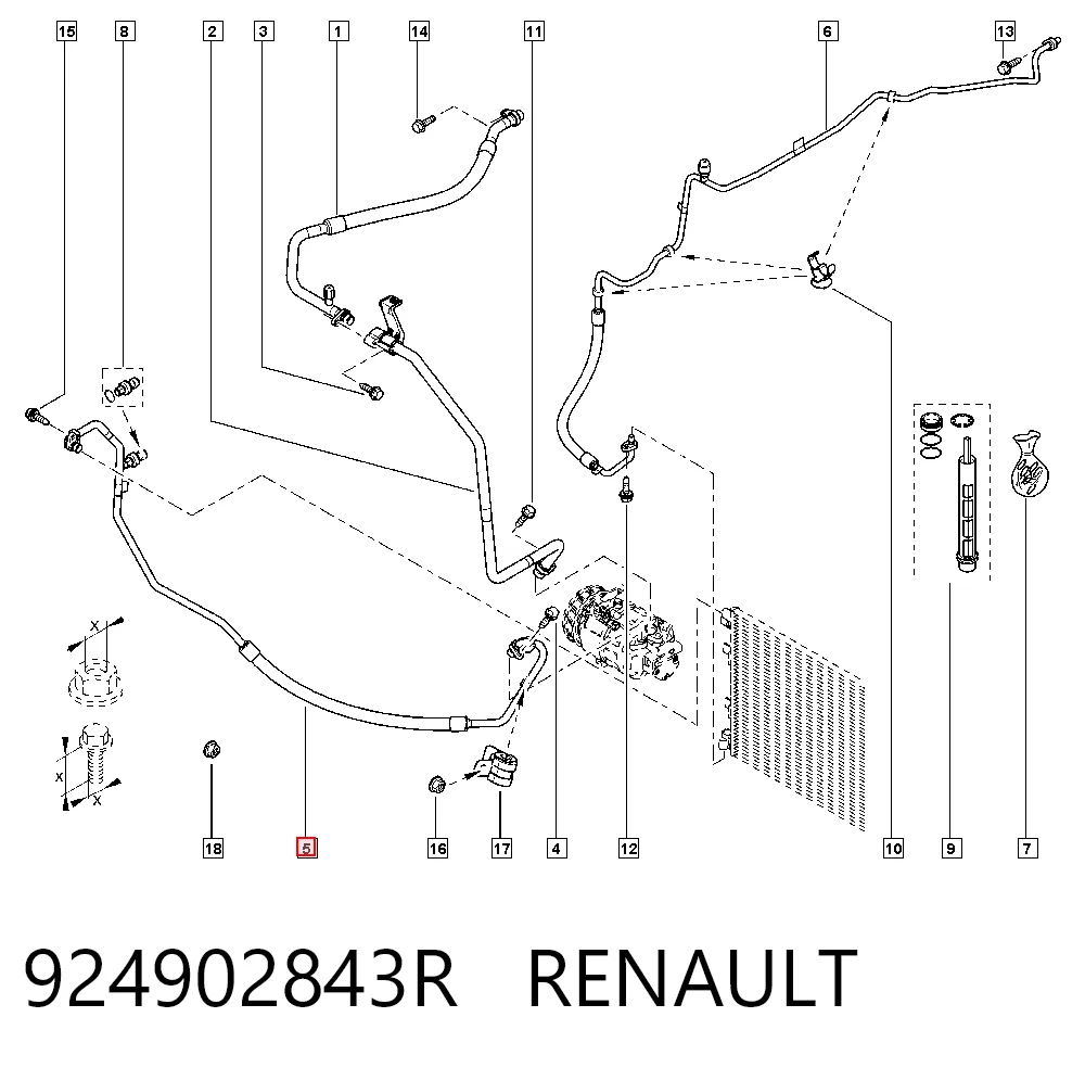 Manguera de aire acondicionado de compresor al condensador General Motors 95523057 precio, desde 82,17 EUR