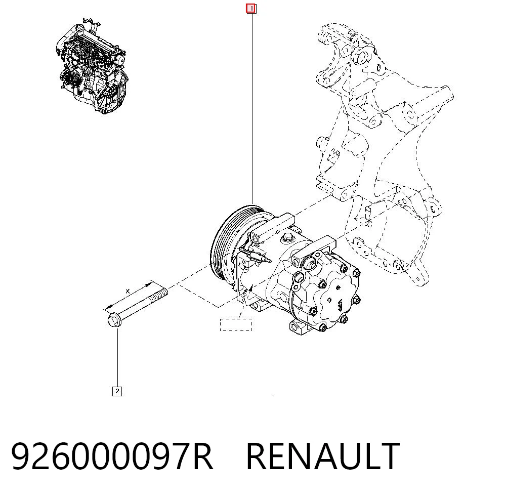 926000097R Renault (RVI) Compresor climatizador