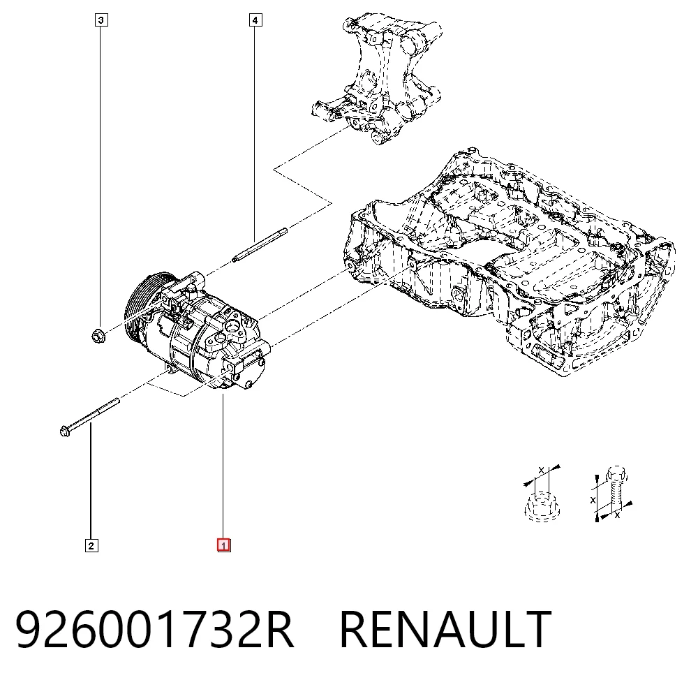 926001732R Renault (RVI) Compresor climatizador