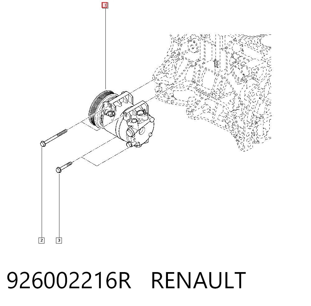 Compresor de aire acondicionado 926002216R RENAULT