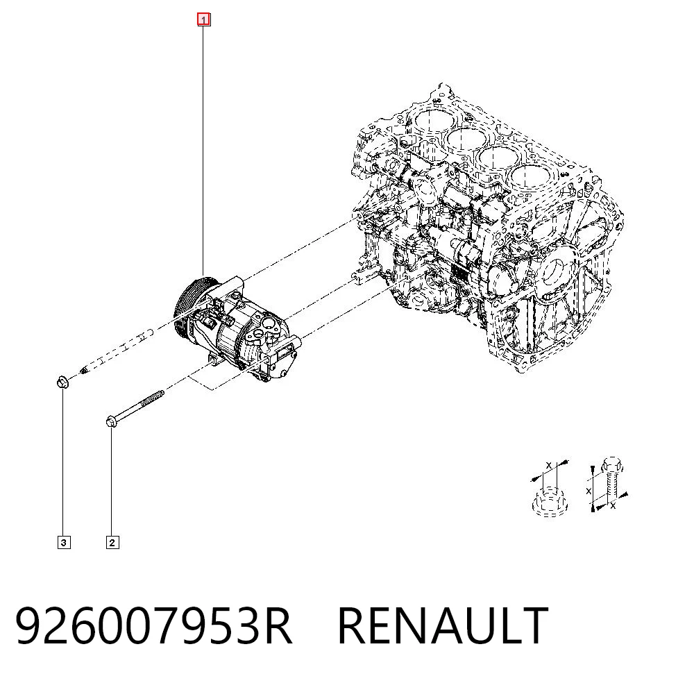 926007953R Renault (RVI) Compresor climatizador