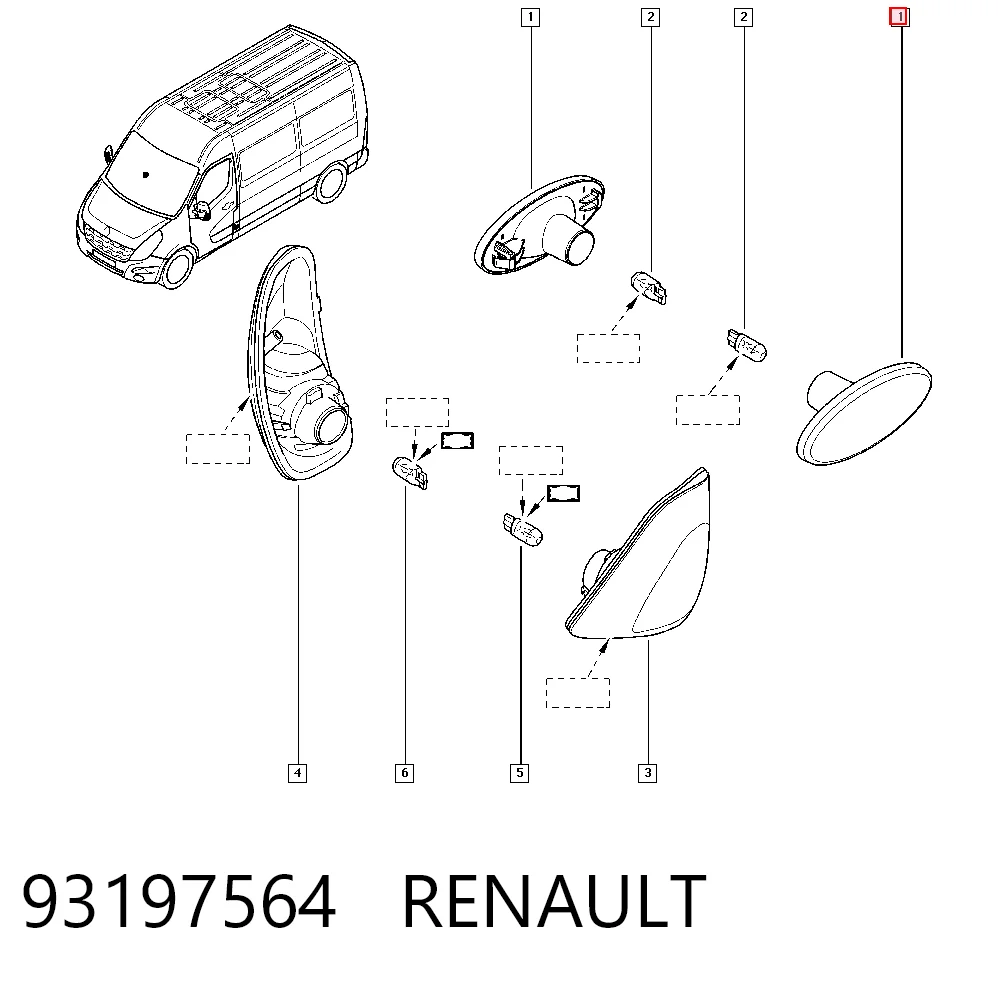 Luz intermitente 93197564 RENAULT