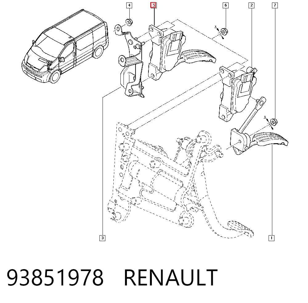 Potenciómetro pedal acelerador General Motors 93851978 precio, desde 74,05 EUR