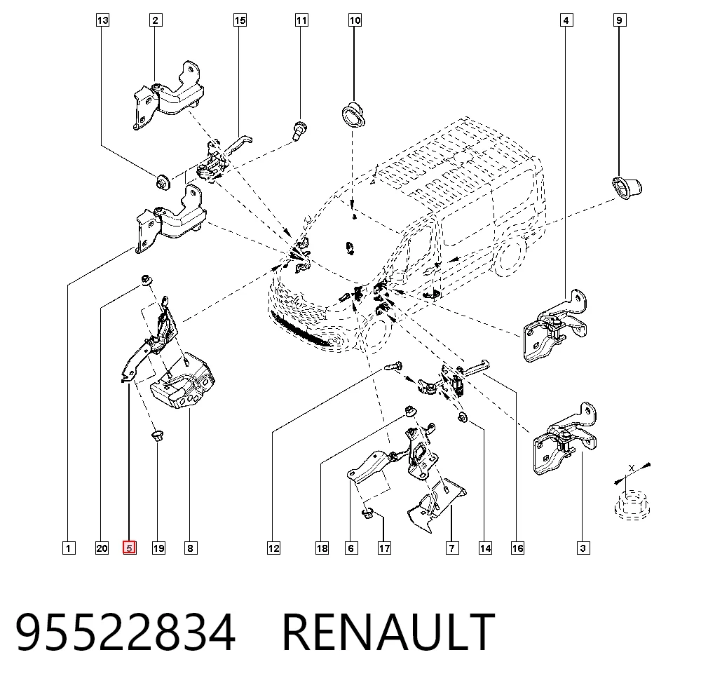 Bisagra derecha del capó General Motors 95522834 precio, desde 75,80 EUR