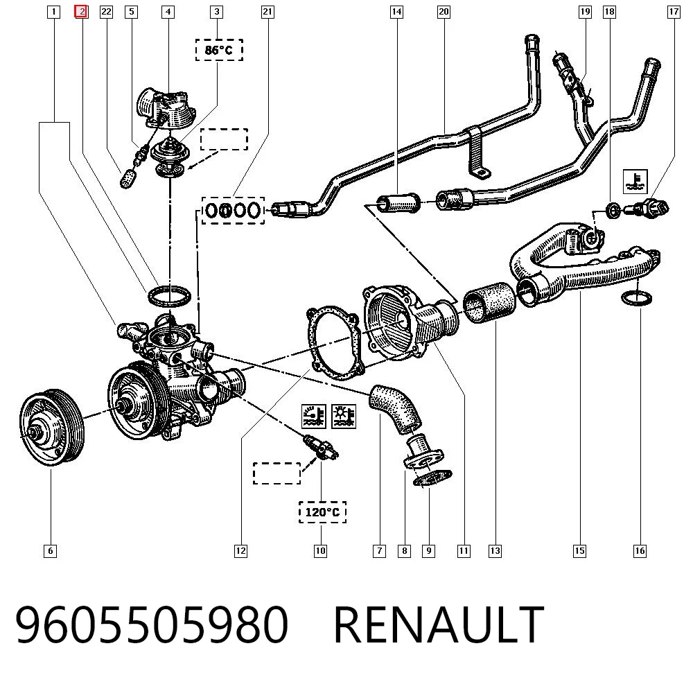 Comprar Junta de termostato Renault 21  B48 a bajo precio