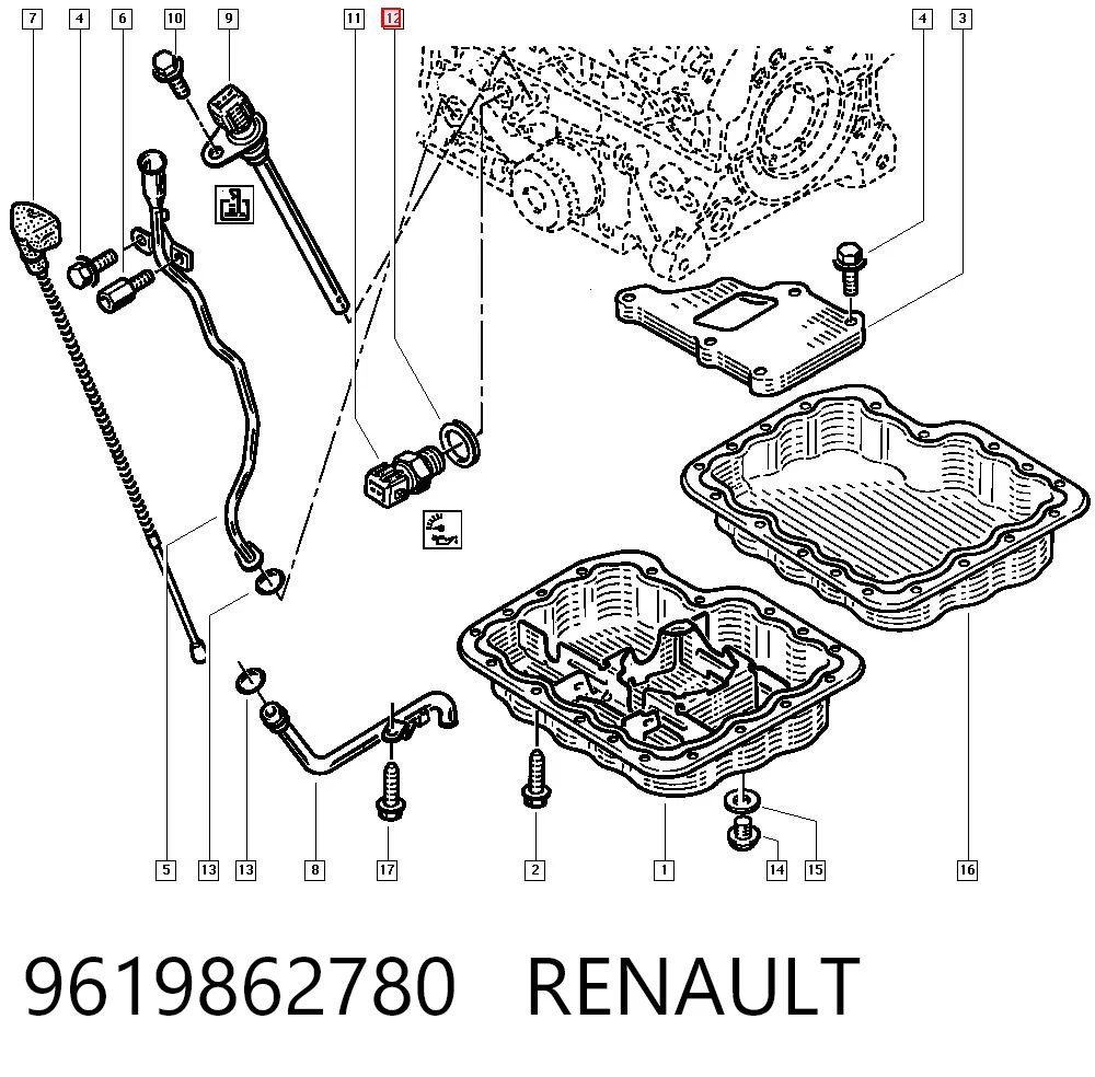Comprar Junta del cárter del motor Megane I BA0, BA1