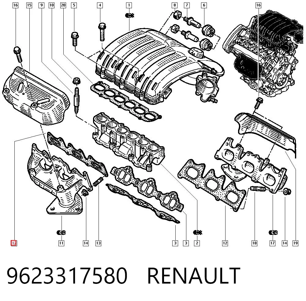 9623317580 Renault (RVI)