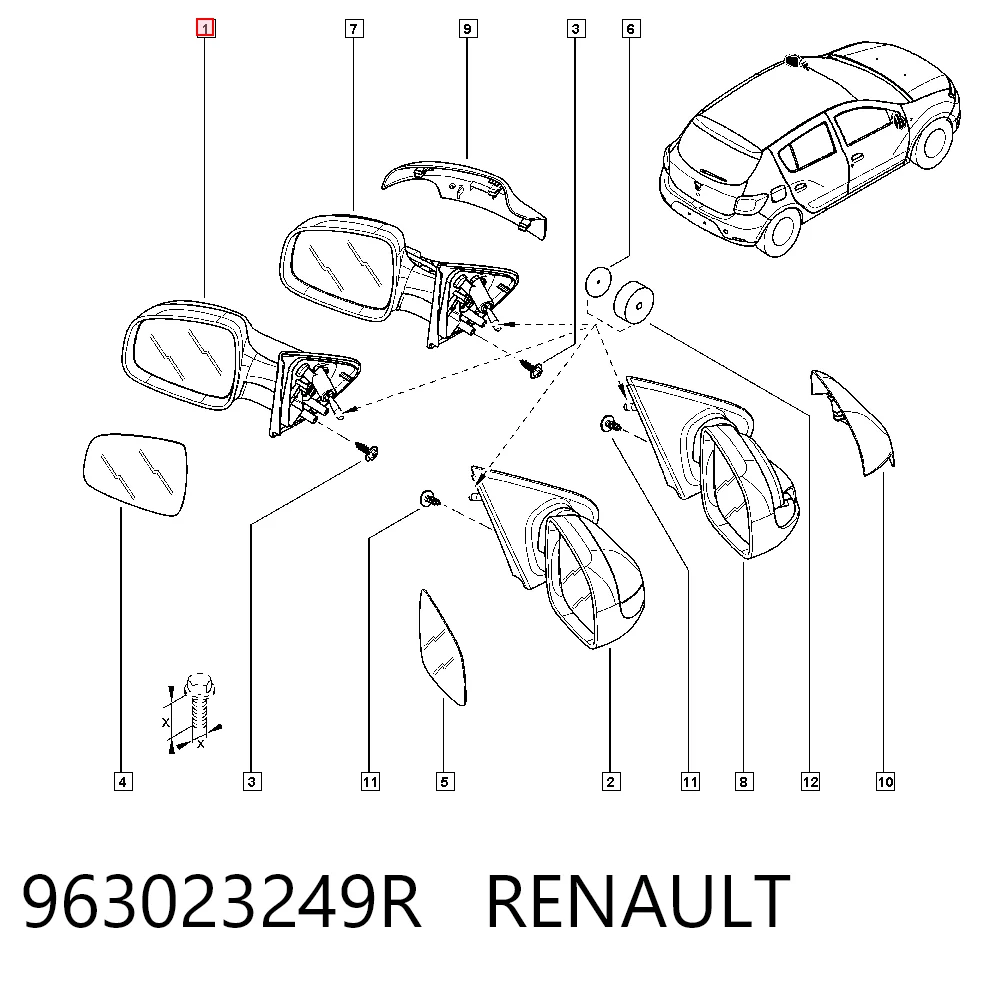 Retrovisor izquierdo Dacia Logan II sedán comprar en España