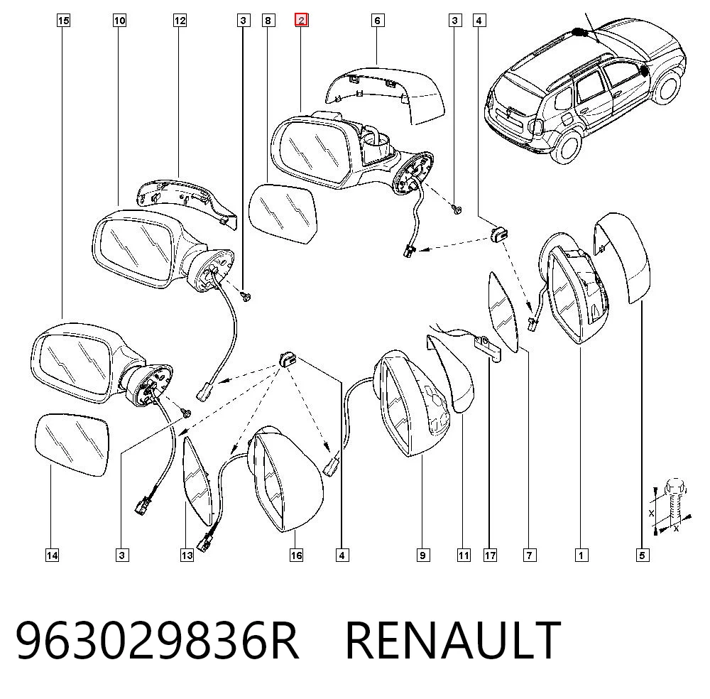 Comprar Espejo retrovisor izquierdo Renault DUSTER I HS a bajo precio