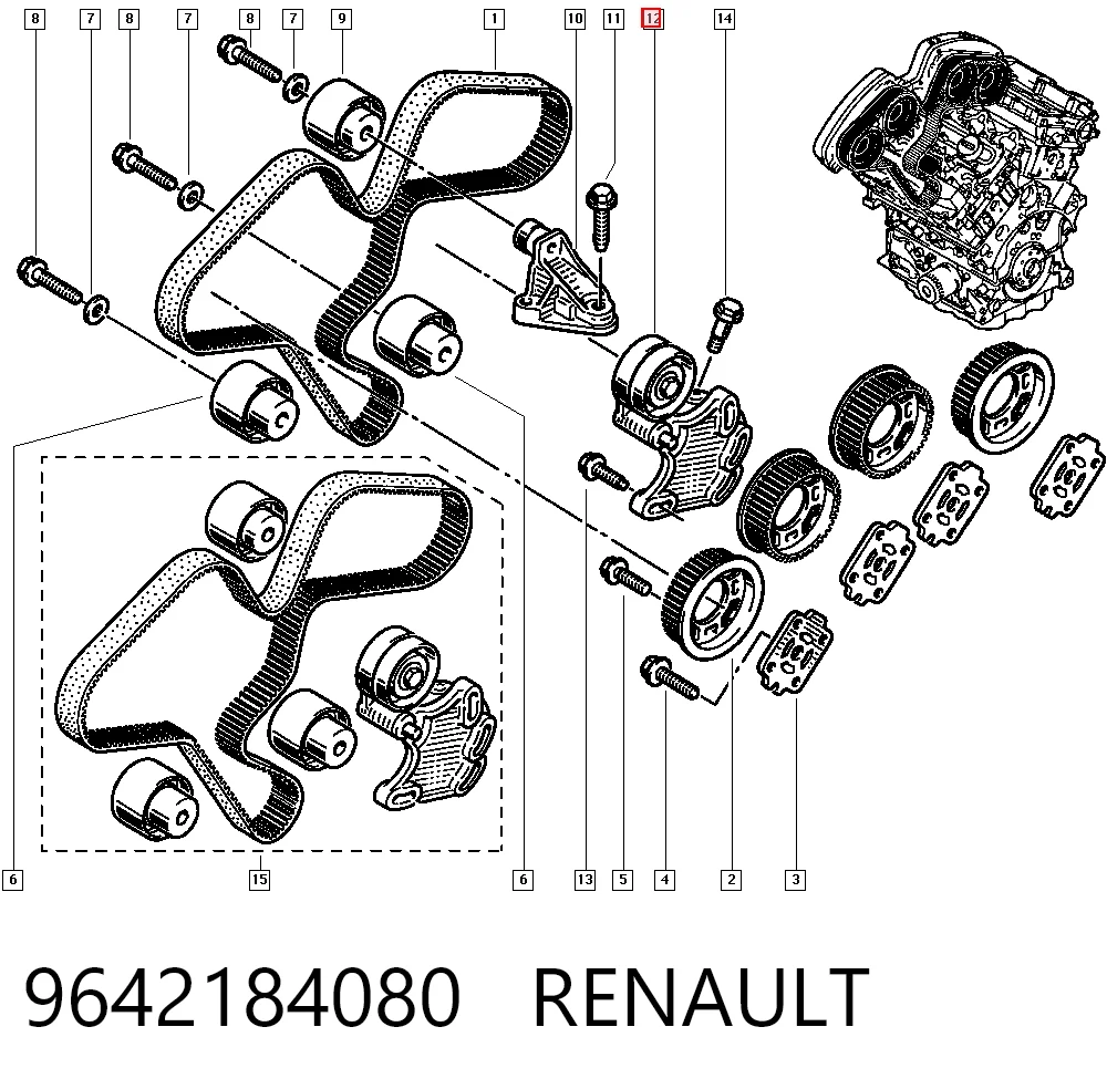 Tensor, correa dentada Citroen C8  (2002-2008)