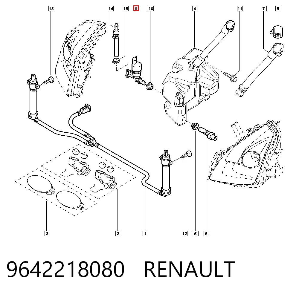 9642218080 Renault (RVI) Bomba-motor de lavafaros