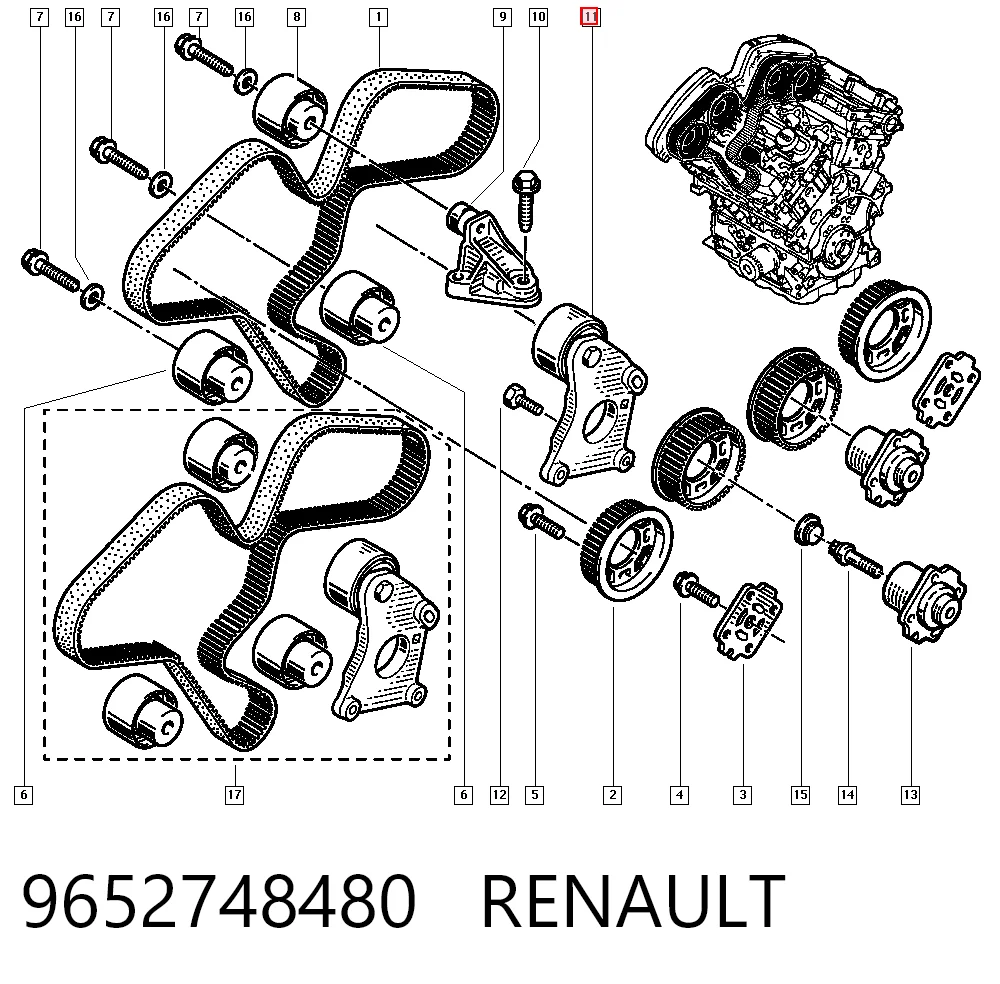 Tensor de la correa de distribución Renault Espace III monovolumen comprar en España