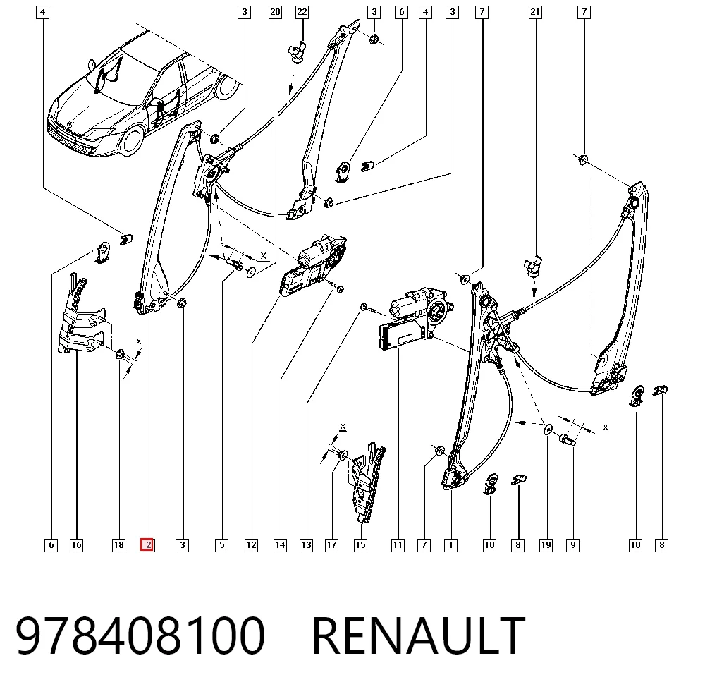 Mecanismo de elevalunas delantero derecha Renault Laguna III hatchback (BT0, BT1) (2007 - 2015) precio, desde 46,46 EUR