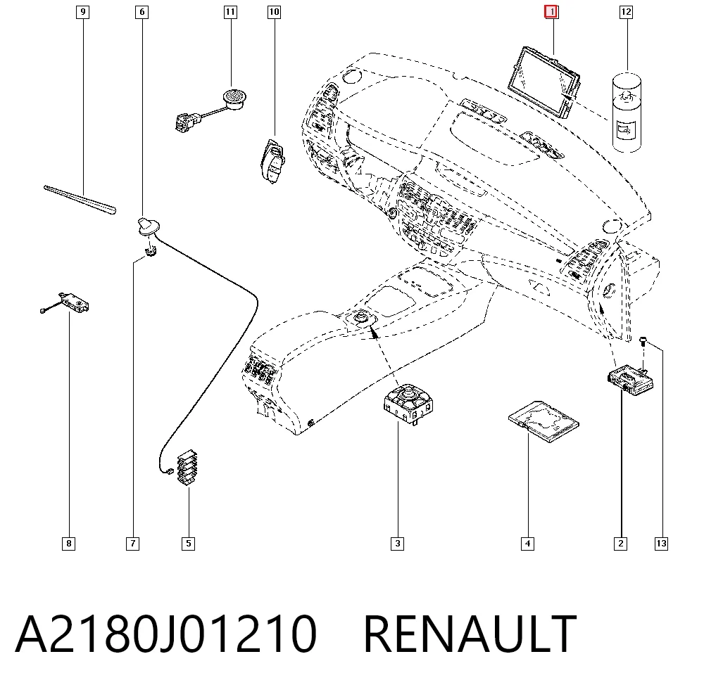 Pantalla multifunción Renault Scenic III monovolumen (JZ0, JZ1) (2009 - 2016) precio, desde 104,54 EUR