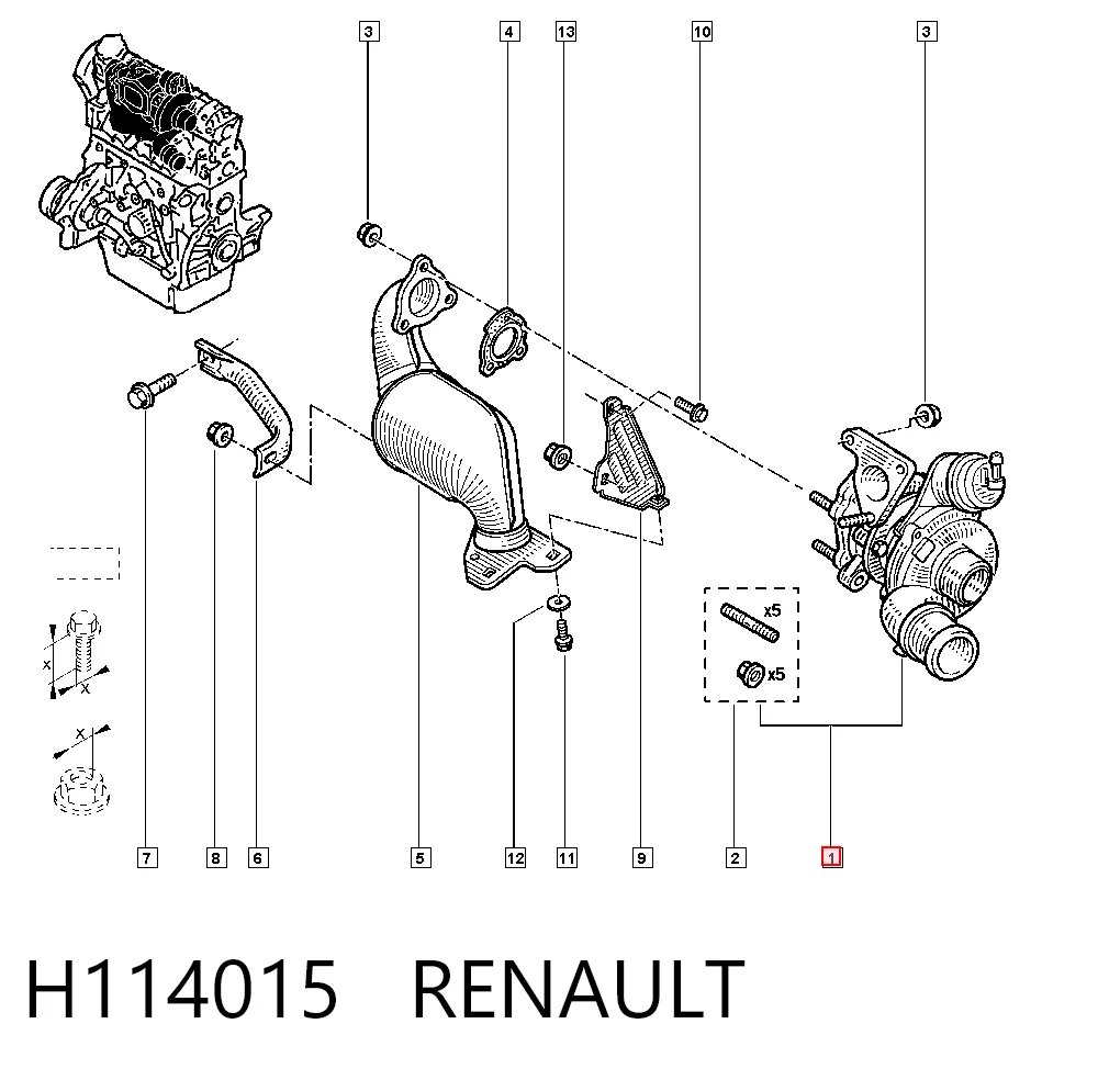 Turbocompresor H114015 RENAULT