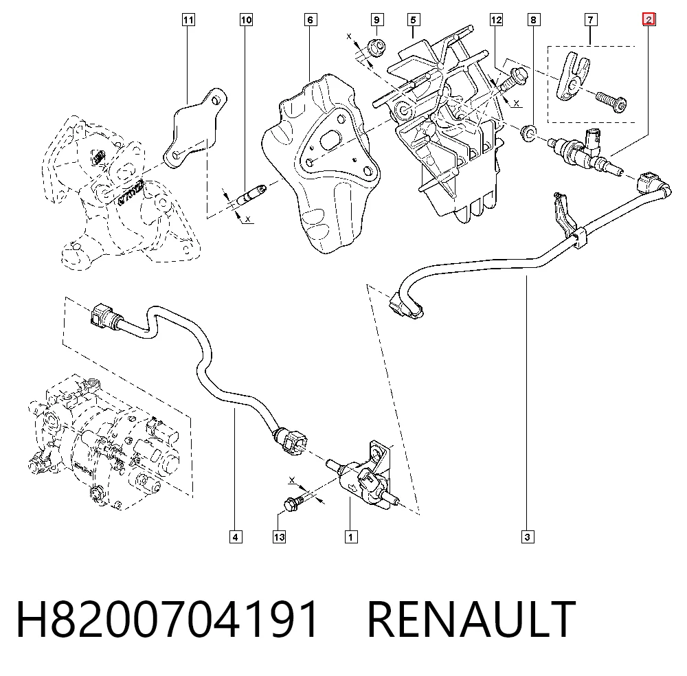 H8200704191 Renault (RVI) Inyector de combustible