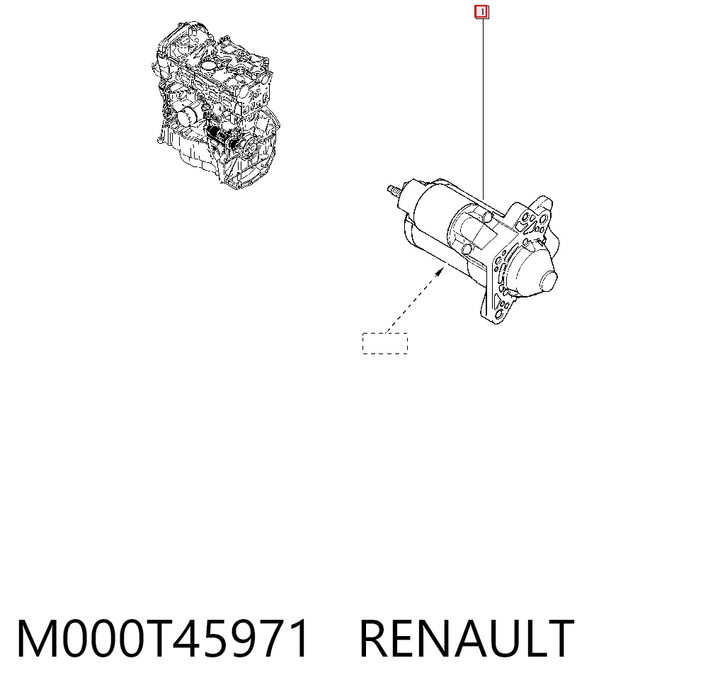 Motor de arranque M000T45971 RENAULT