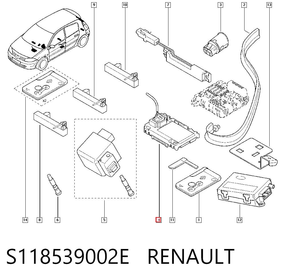 Interruptor de encendido para Renault Scenic II JM0, JM1