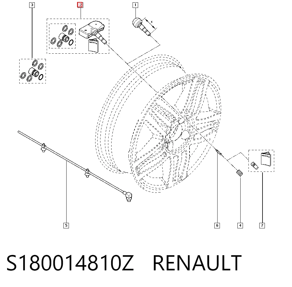  Sensor de presión de neumáticos Renault Scenic 2